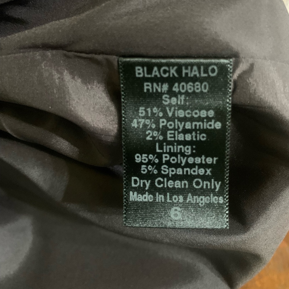 NWT Black Halo Size 6 Dark Gray Sleeveless Mini Dress - Picture 9 of 11